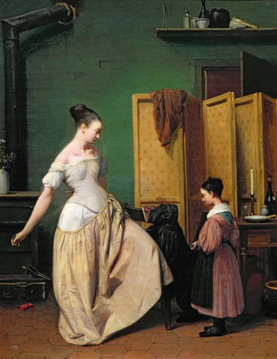 Frau bei ihrer Toilette, 1835 von Ferdinand Wachsmuth